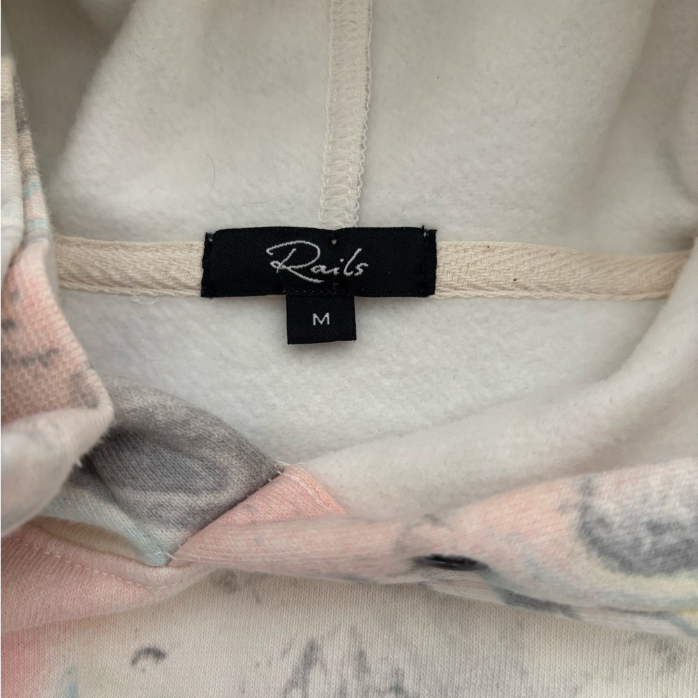 RAILS MAREN HOODIE IVORY PASTEL MARBLE NWOT SIZE M $188 - Picture 6 of 11